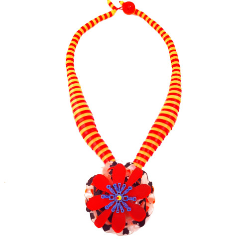 Single Flower Necklace by Christina Darras